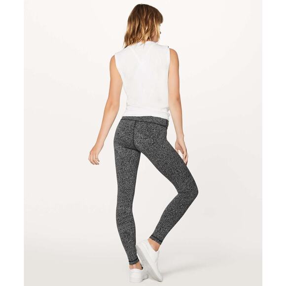 Lululemon Wunder Under Hi-Rise Tight 28" Size 2 Black & White - Picture 2 of 8